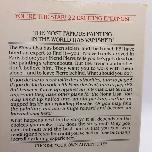 Choose Your Own Adventure #76 The Mona Lisa is Missing! By Ramsey Montgomery - Picture 4 of 8